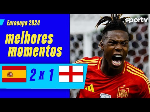 ESPANHA 2 X 1 INGLATERRA | MELHORES MOMENTOS | FINAL DA EUROCOPA 2024 | sportv