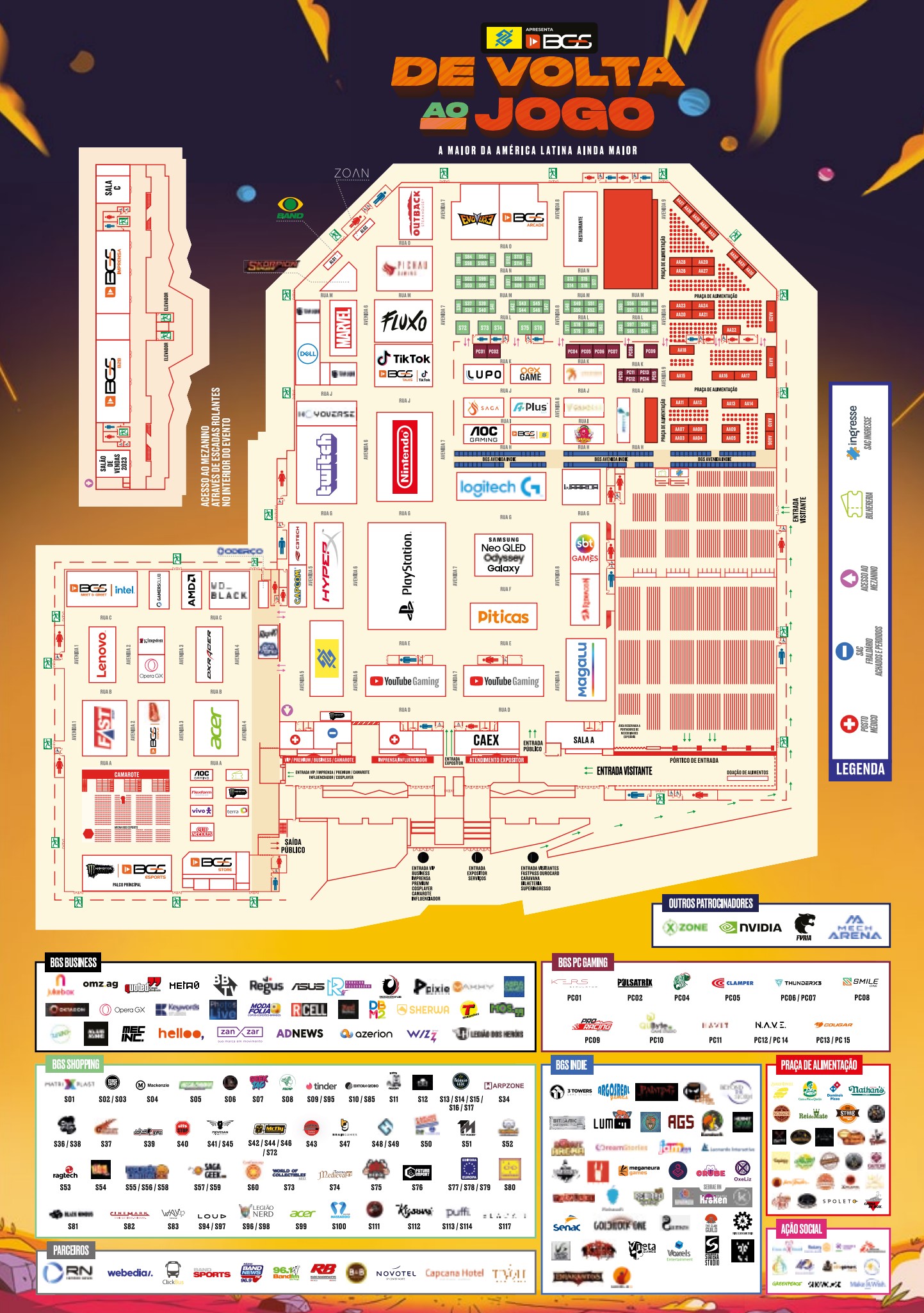 Brasil Game Show Confira o Mapa da BGS 2022 MeUGamer