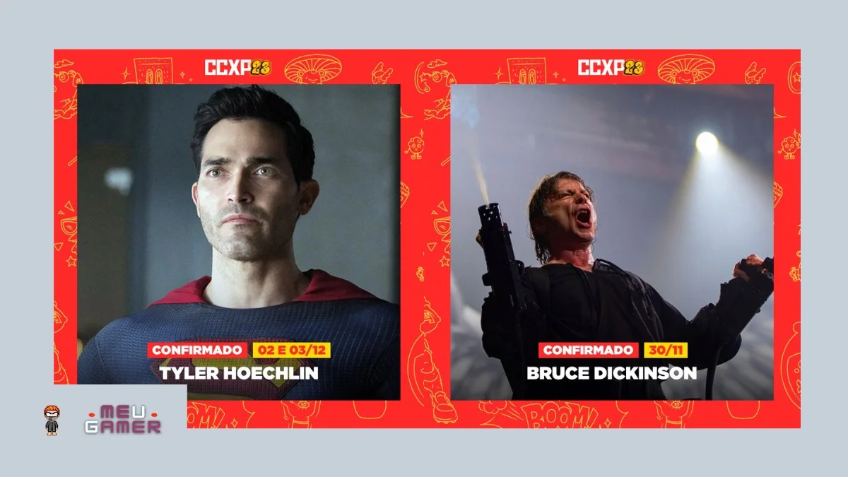 CCXP 2023 Tyler Hoechlin e Bruce Dickinson atrações