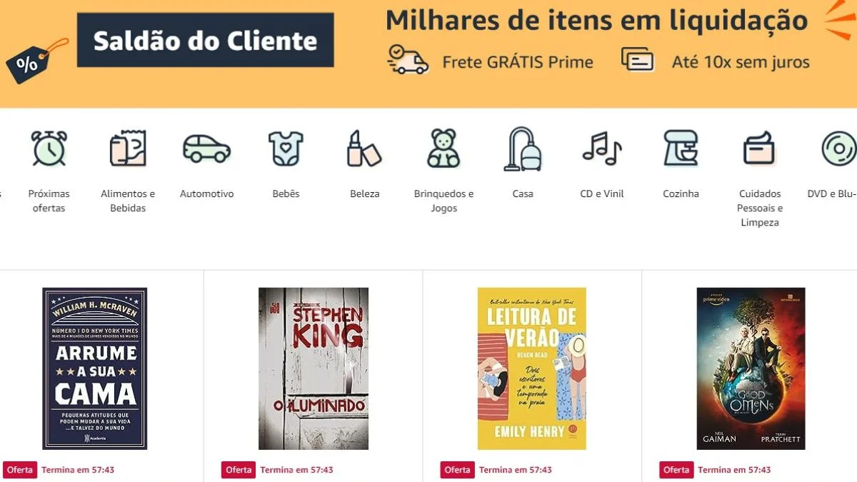 Saldão do Cliente Amazon promoções