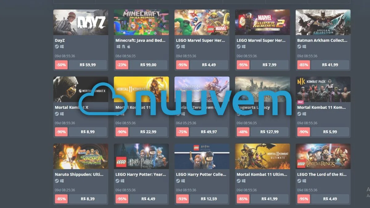 Promoção imperdível na Nuuvem: 40 jogos para PC com até 95% de desconto!