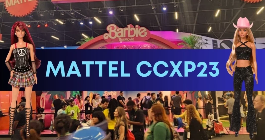 Mattel na CCXP23 com seu estande temático da Barbieland