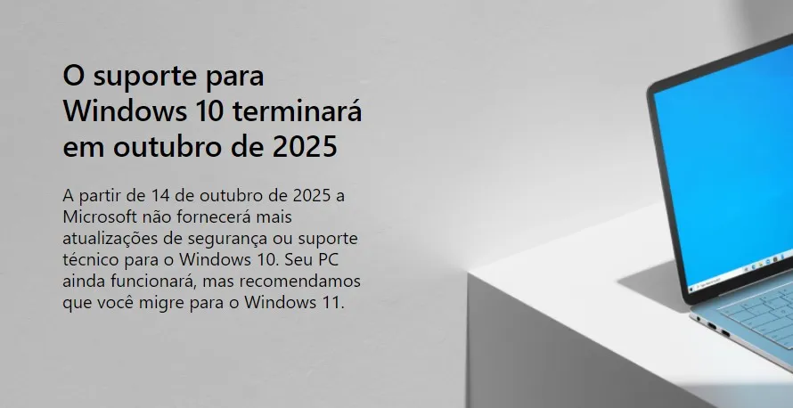 window10 suporte encerramento outubro 2025