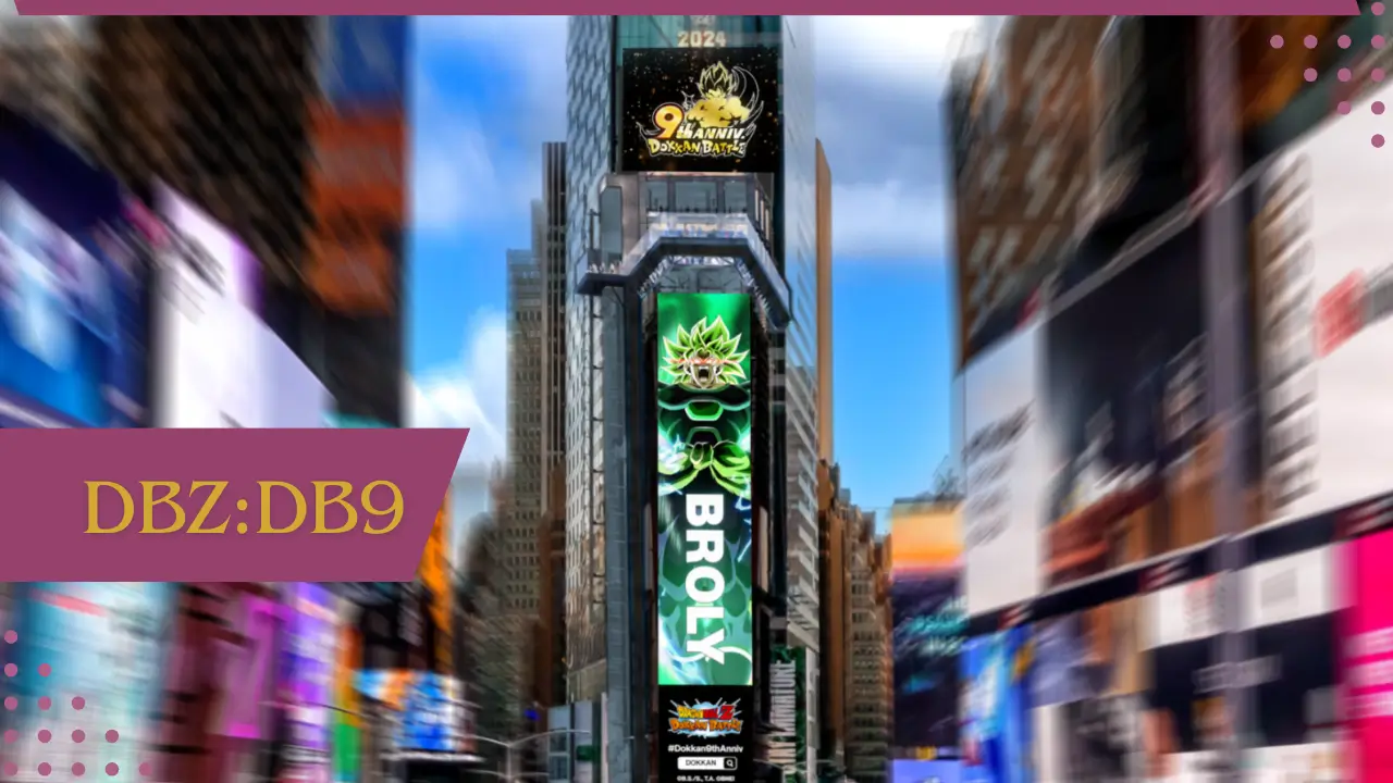 Dragon Ball Z Dokkan Battle: Celebração do 9º Aniversário na Times Square no painel The One