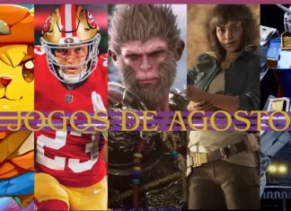 Os sete principais lançamentos de jogos em agosto de 2024, destacando Black Myth Wukong, Star Wars Outlaws e mais