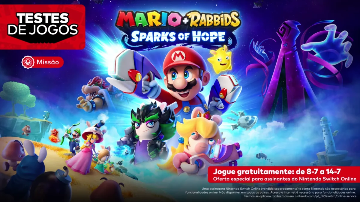 mario rabbids sparks of hope nintendo switch online teste gratuito