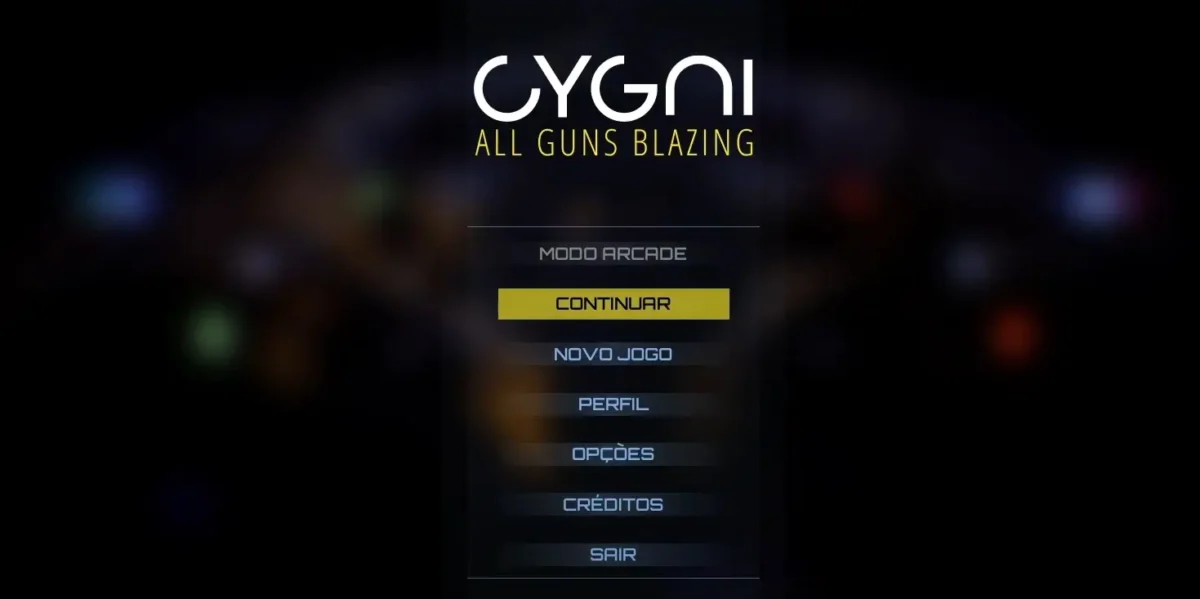 cygni all guns blazing jogo imagem tela inicial