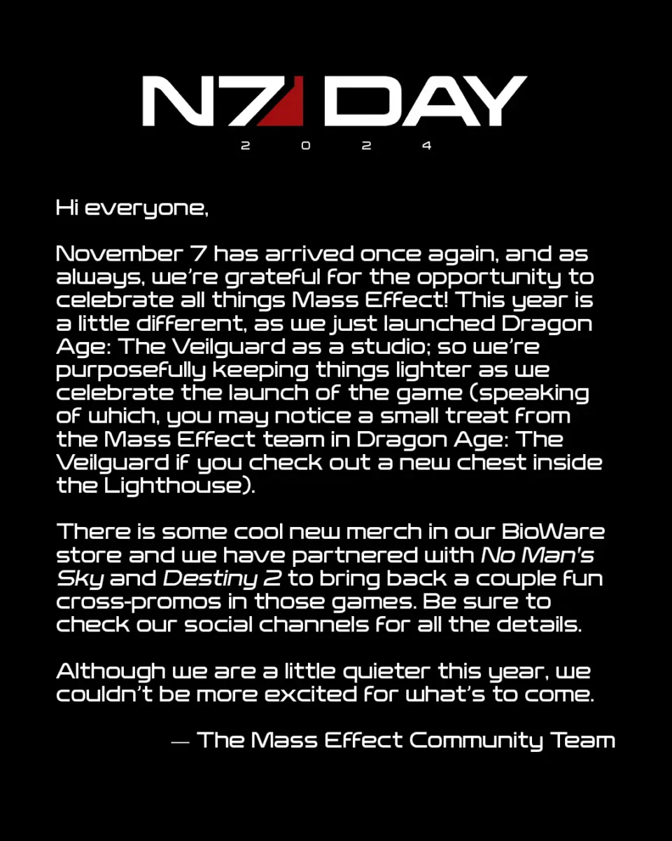 n7day bioware comunicado