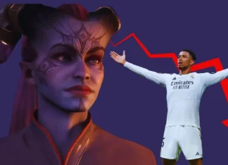 Personagem do jogo Dragon Age: The Veilguard e personagem do EA Sports FC 25 em destaque