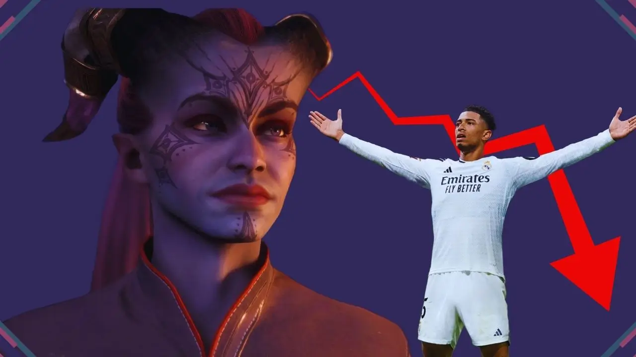 Personagem do jogo Dragon Age: The Veilguard e personagem do EA Sports FC 25 em destaque