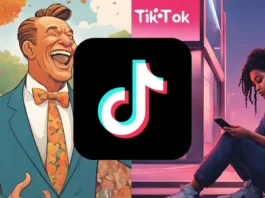 Celular com mensagem de bloqueio do TikTok após banimento nos EUA