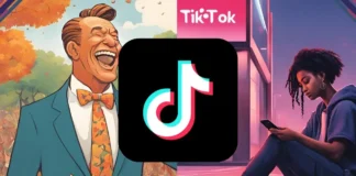 Celular com mensagem de bloqueio do TikTok após banimento nos EUA