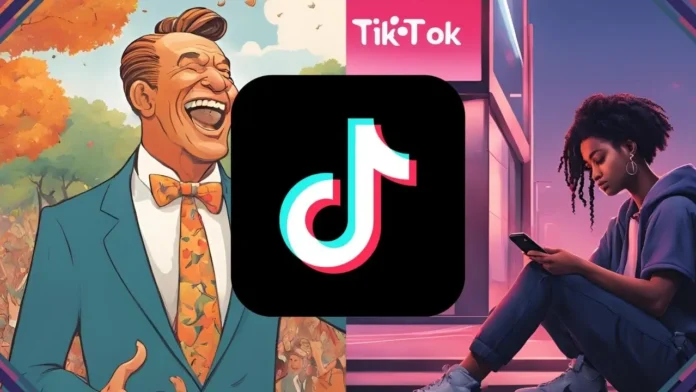 Celular com mensagem de bloqueio do TikTok após banimento nos EUA